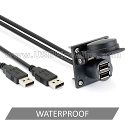 USB 2 Dual A to A  Self Sealing Extension Cable