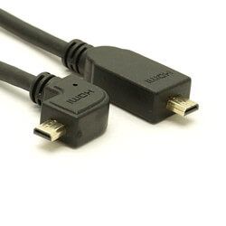 Left Angle Micro to Micro HDMI Cable - Ultra-Thin