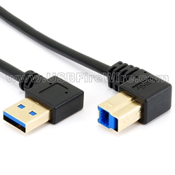 USB 3 A Left to B Up(Ultra-Thin Cable)