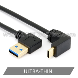USB 3 Left A to Up/Down C  (Ultra-Thin Cable)