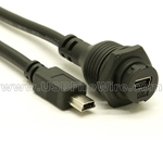 USB Mini-B Waterproof Mountable Cable