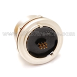 USB 2 A Female to Solder Pins <br>Waterproof Rugged Coupler