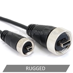 USB Ruggedized / Waterproof A & Mini-B