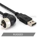 USB Ruggedized / Waterproof Mini-B to A