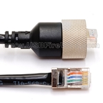 RJ45 Extension Cable <br> Screw-Lock w/ Strain Relief