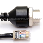 RJ45 Shielded Extension Cable <BR> Screw-Lock w/ Strain Relief