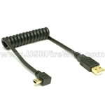 USB 2.0 A to Right Angle Mini-B Cable