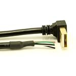 USB 2 Down Angle to Bare Wires