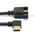 USB 3 Left A to Panel Mount A