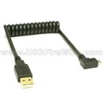 USB 2.0 A to Left Angle Micro-B Cable