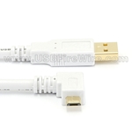 USB 2 A to Left Micro-B (White Cable)