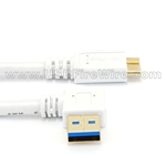 USB 3 Left A to Micro-B<br> (White Cable)