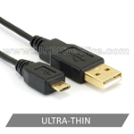 Ultra-Thin USB 2.0 Cable (A to Micro-B)
