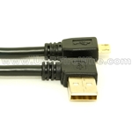 USB 2.0 Left Angle A to Micro-B Cable