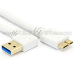 USB 3 Right A to Micro-B<br> (White Cable)