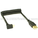 USB 2.0 A to Up Angle Micro-B Cable