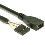 USB 2.0 Cable Mini-B Female to Header Connector