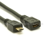 Micro USB Male to Female Extension Cable