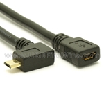 USB Left Angle Micro-B Extension