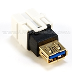 USB 3 A Female to A Female <br> (White Gender Changer)