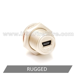 USB 2  Mini-B to Solder Pins  Waterproof Rugged Coupler