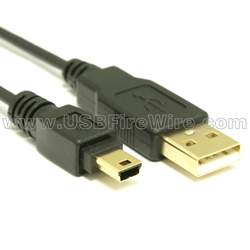 USB 2.0 A to Mini-B Cable - Ultra-Thin