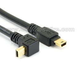 USB 2 Straight Mini-B to Up Mini-B