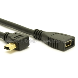 USB 2.0 Left Angle Mini-B Extension Cable