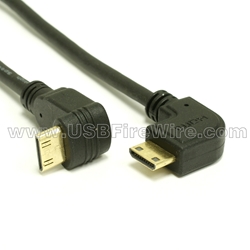 Up Angle to Right Angle Mini HDMI Cable - Ultra-Thin