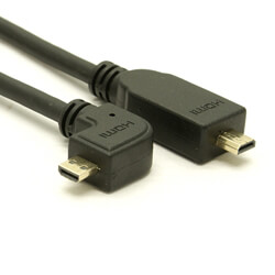 Right Angle Micro to Micro HDMI Cable - Ultra-Thin