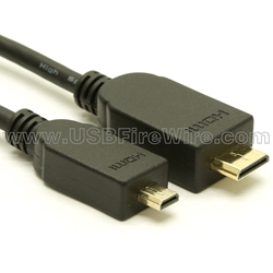 Micro HDMI to Mini HDMI Cable