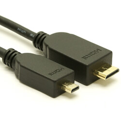 Micro HDMI to Mini HDMI Cable - Ultra-Thin