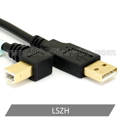 USB 2 Right B to A  (LSZH Cable)