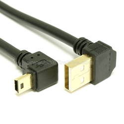 USB 2.0 Angle A to Angle Mini-B Cable