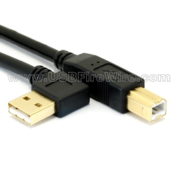 USB 2.0 Right Angle A to B Cable
