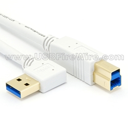 USB 3 Right A to B (White Cable)