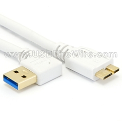 USB 3 Right A to Micro-B (White Cable)