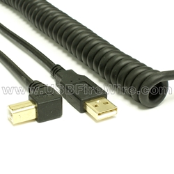 USB 2.0 A to Left Angle B Cable