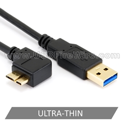 USB 3 Left Micro-B to A (Ultra-Thin)