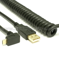 USB 2.0 A to Up Angle Micro-B Cable
