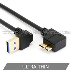 USB 3 Up A to Left Micro-B (Ultra-Thin)