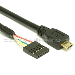 USB 2.0 Straight Micro-B to Motherboard