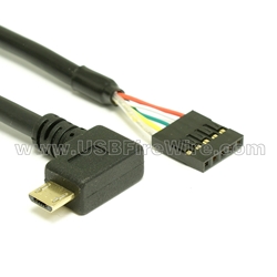 USB 2.0 Right Micro-B to Motherboard