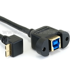 USB 3 Down Micro-B toPanel Mount B