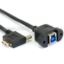 USB 3 Left Micro-B to Panel Mount B