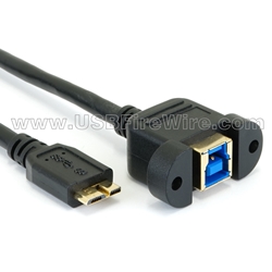 USB 3 Micro-B to Panel Mount B
