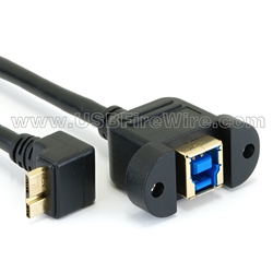 USB 3 Up Micro-B to Panel Mount B