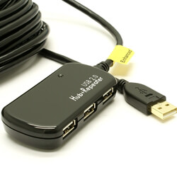 Long USB 2.0 Extension (40 FEET) + 4 Port Hub